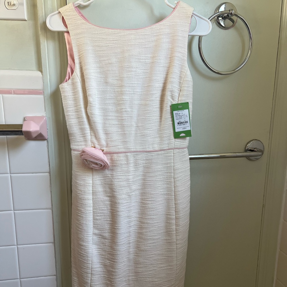 NWT Lilly Pulitzer Sally Boucle Dress in Cameo White.